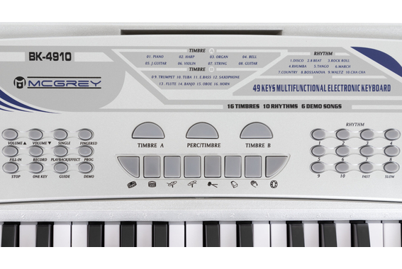 McGrey BK-4910SR Keyboard Met 49 Toetsen En Notenhouder Zilver image 9