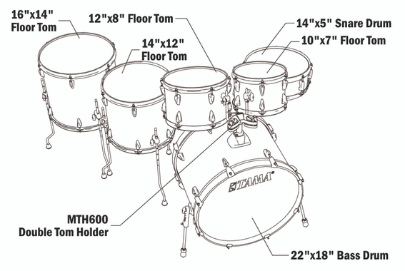 Tama IP62H6W-HBK Imperialstar Drumkit Hairline Black image 9