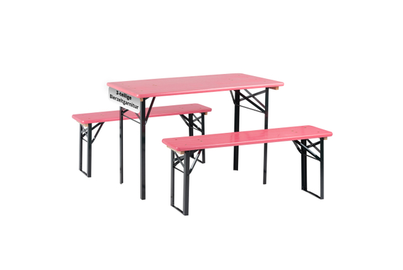 Stagecaptain Hirschgarten Bierzeltgarnitur für Balkon 117 cm Pink  - Retoure (Zustand: gut) image 9