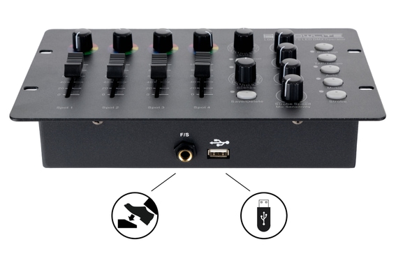 Eurolite LED CBB-4 COB RGB Sistema de Iluminación con Controlador DMX de Pedal image 9