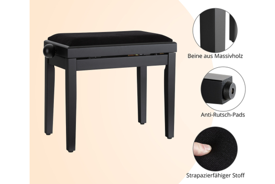 NUX NPK-20 Digital Piano 88 Keys Black Home Set image 9