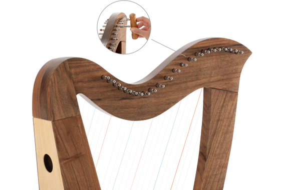 Classic Cantabile H-22 WN Keltische Harp 22 Snaren image 9