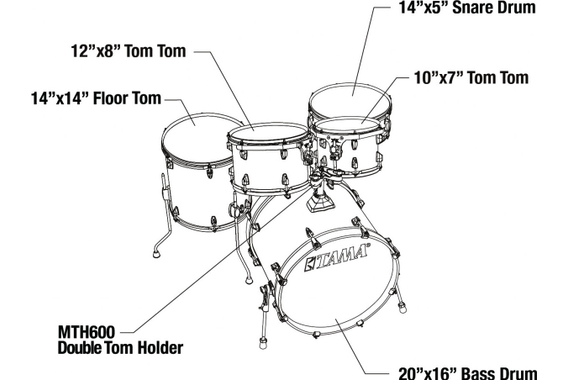 Tama CL50R-GNL Superstar Classic Drumkit Gloss Natural Blonde image 9