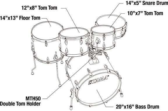 Tama IP50H6WBN-BOB Imperialstar Drumkit Blacked Out Black image 9