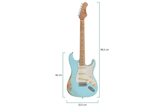 Rocktile Vinstage ST-RMGN E-Gitarre Bright Sky Blue  - Retoure (Zustand: sehr gut) image 9