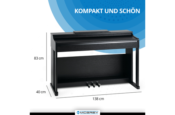 McGrey DP-19 SM E-Piano Schwarz matt Set image 9