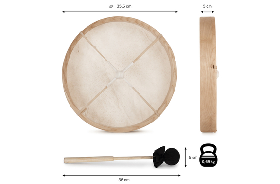 Classic Cantabile ND-14 Frame Drum 14" Tout Naturel image 9