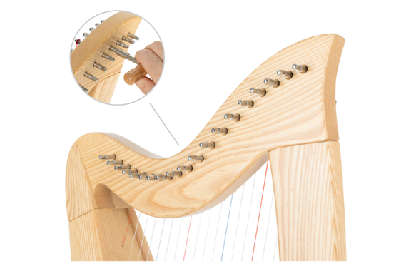 Classic Cantabile H-19 AW Harpe Celtique 19 Cordes image 9