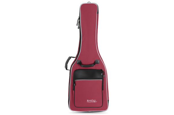 Rocktile Klassik-Gitarrentasche - gepolstert mit Rucksackgarnitur Weinrot image 9