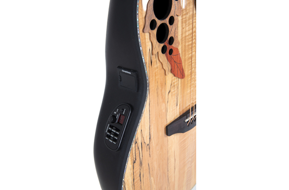 Ovation Celebrity Elite Plus CE44P Mid-Depth Cutaway Natural Spalted Maple image 9