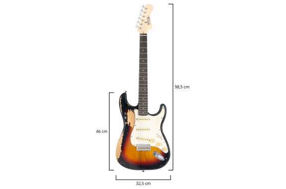 Rocktile Vinstage ST-BBSB Guitarra Eléctrica Sunburst image 9