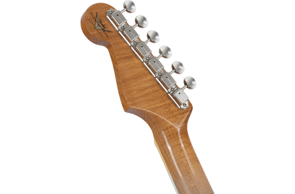Fender Édition Limitée Roasted '65 Strat DLX Closet Classic Aged Candy Apple Red image 9