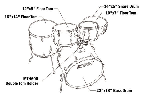 Tama IP52H6WBN-BOB Imperialstar Drumkit Blacked Out Black image 9