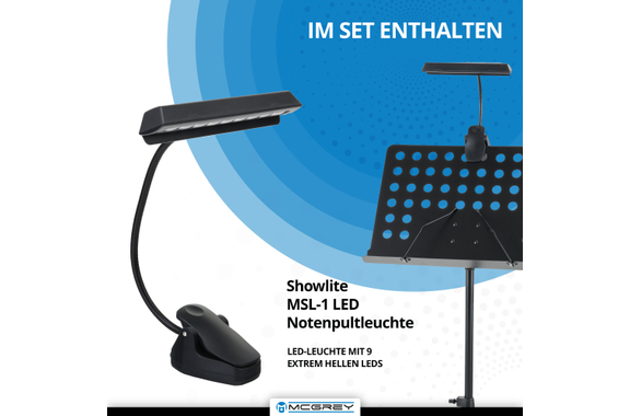Set de Atril Orquestal McGrey con Lámpara LED Premium image 9