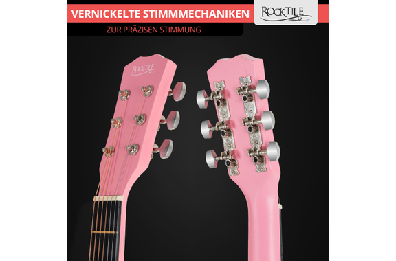 Rocktile WSC-4C-PK Westerngitarre Pink image 9