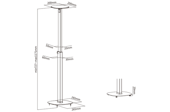 my wall HS 23 Set De 2 Soportes Para Altavoces Negro image 9