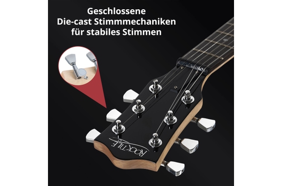 Rocktile L-100 BL E-Gitarre Black image 9