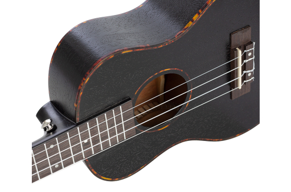 Cascha HH 2305L Premium Mahagoni Tenor Ukulele Set Schwarz Linkshänder image 9