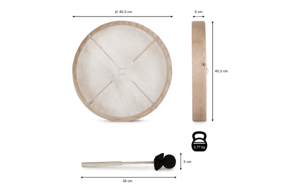 Classic Cantabile ND-15 All Natural Frame Drum 15" image 9