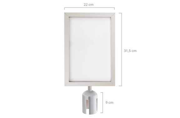 Stagecaptain PLS-200S Absperrständer Personenleitsystem silber Paar Set mit Schilderaufsatz image 9
