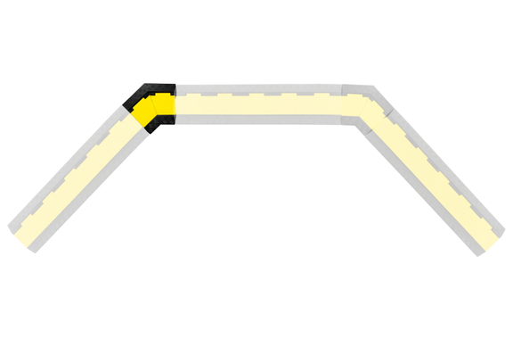 Pronomic Protector 2-100CA V3 45° Kabelbrückeneckstück 2-Kammer V-Steckverbindung image 9