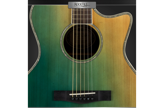 Rocktile WSC-150C-GN/BU Chitarra Western Verde/Blu image 9