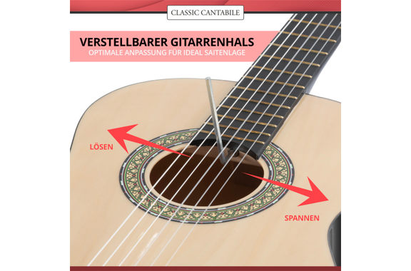 Classic Cantabile Acoustic Series AS-851 Classical Guitar 4/4 Set image 9