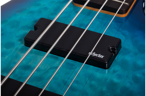 Schecter C-4 Plus E-Bass Ocean Blue Burst image 9