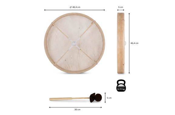 Classic Cantabile ND-18 All Natural Frame Drum 18" image 9