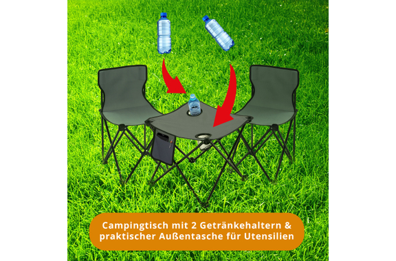 Stagecaptain CS-4547 GY Ensemble De Table De Camping Compact Gris image 9