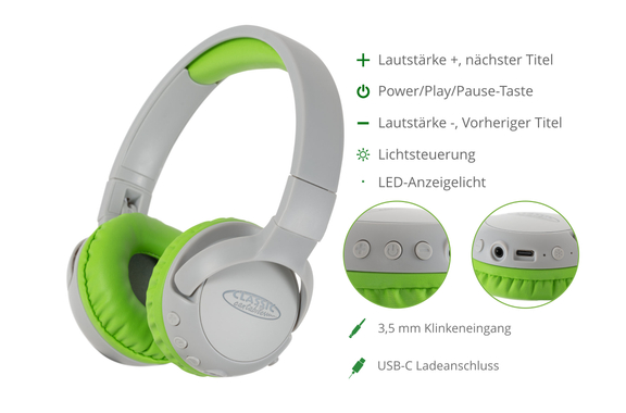 Classic Cantabile KKH-20B Auriculares Infantiles Gris image 9