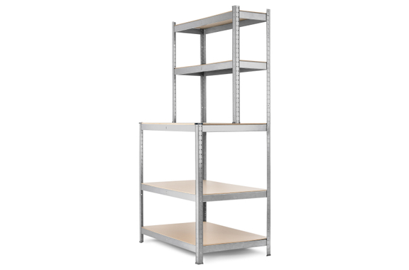 Stagecaptain WBR-175 SR Scaffale da Banco da Lavoro con Ripiani in Legno Argento image 9