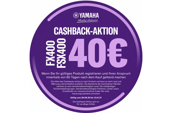 RTM069 Yamaha Play now 40 Euro Cashback FX400 FSX400